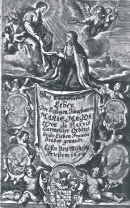 ivotopis Marie Magdaleny de' Pazzi vydan v Koln nad Rnem v roce 1654 jet ped jejm svatoeenm